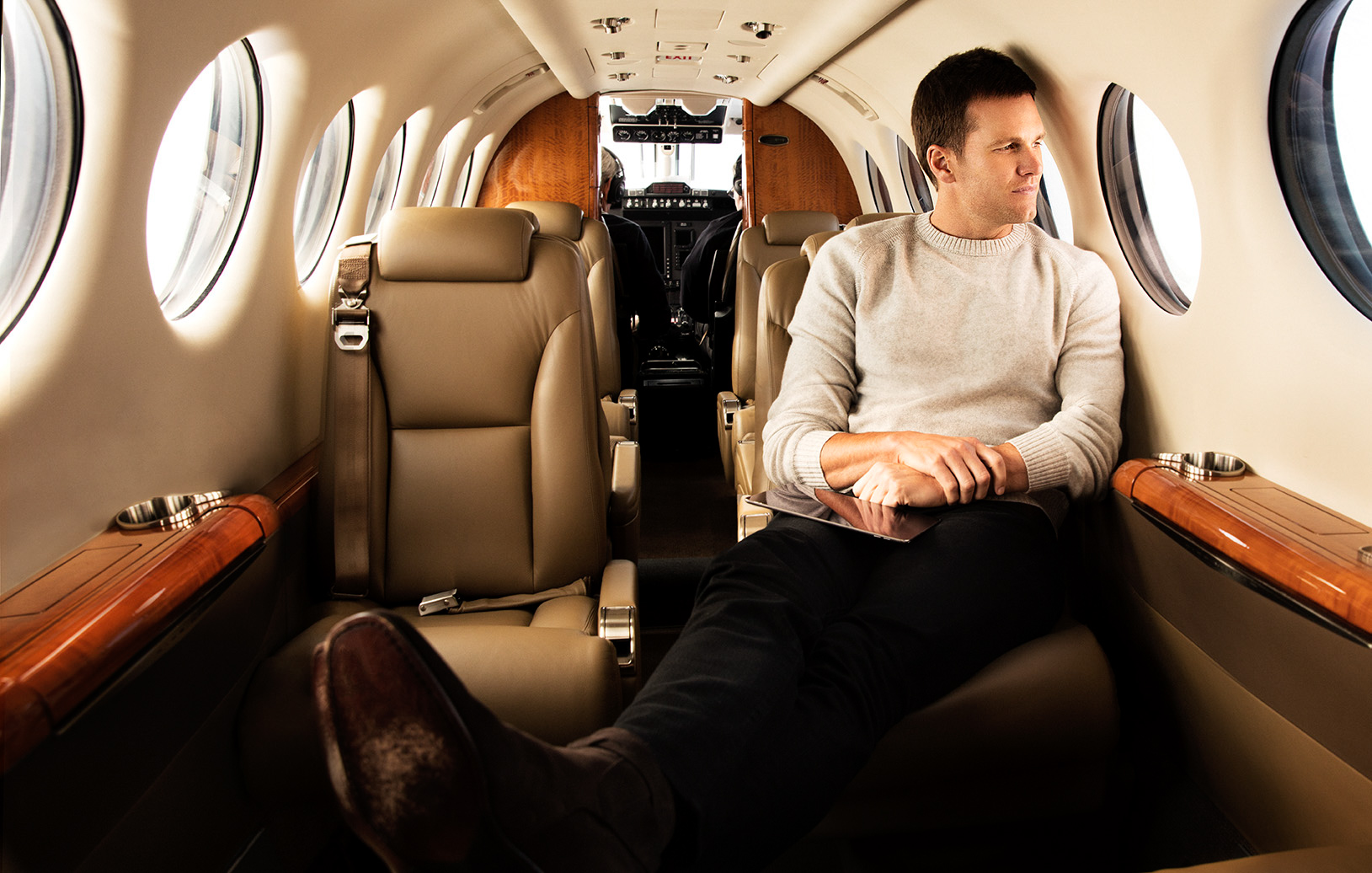 TOM in his plane.